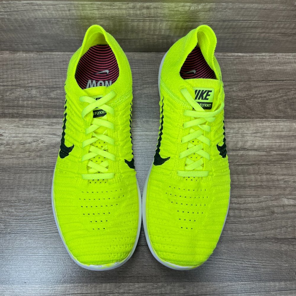 Nike Free RN Flyknit Yellow Womens US Size 10 EUR 42 842546-700 Running Shoes - Picture 8 of 10